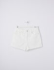 Switch Denim Raw Hem Mom Short, White product photo