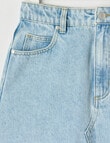 Switch Raw Hem Denim Mini Skirt, Light Blue product photo View 05 S