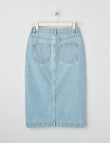 Switch Denim Midi Skirt, Light Blue product photo View 04 S