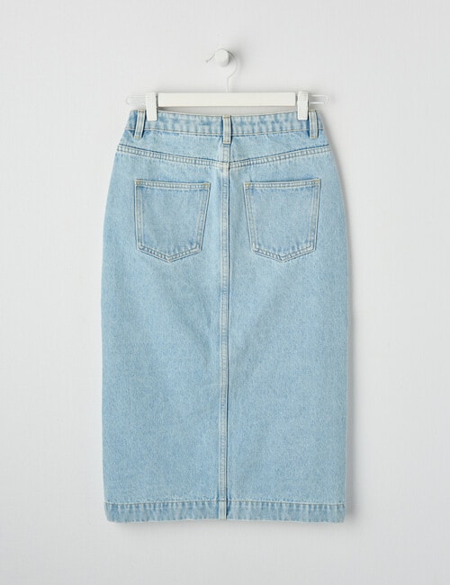 Switch Denim Midi Skirt, Light Blue product photo View 04 L