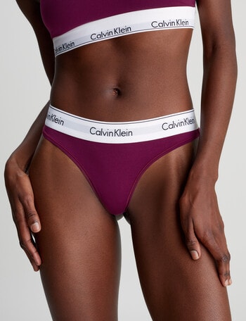 Calvin Klein Modern Cotton Thong, Purple Potion, XS-L product photo