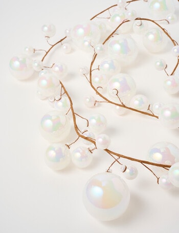 Christmas Shop Bauble Garland, White product photo