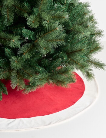 Christmas Shop Velvet Tree Skirt, Ruby product photo