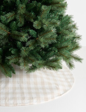 Christmas Shop Natural Check Tree Skirt product photo