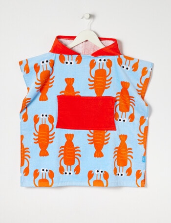 Verano Kids Cray Mini Hooded Beach Towel Range, Blue & Orange product photo