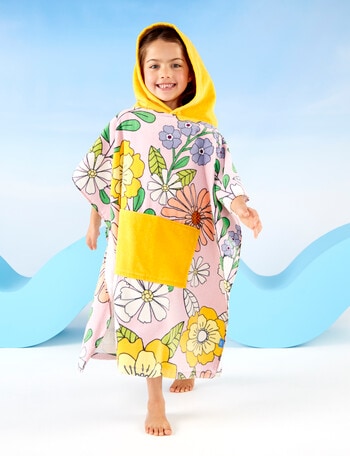 Verano Kids Meadow Junior Hooded Beach Towel Range, Yellow product photo