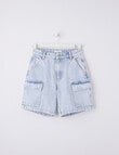 Switch Cargo Denim Short, Light Blue product photo View 03 S