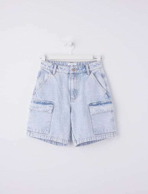 Switch Cargo Denim Short, Light Blue product photo View 03 L