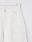 Switch Cargo Denim Short, White product photo View 02 S