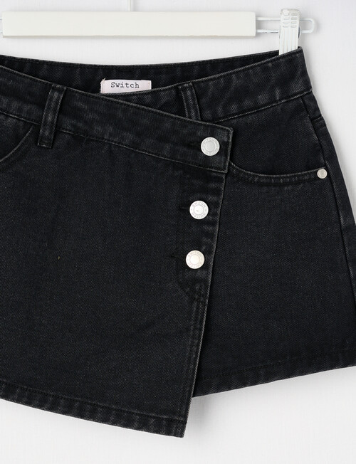 Switch Denim Skort, Washed Black product photo View 03 L