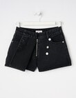 Switch Denim Skort, Washed Black product photo View 04 S