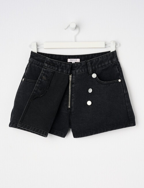 Switch Denim Skort, Washed Black product photo View 04 L