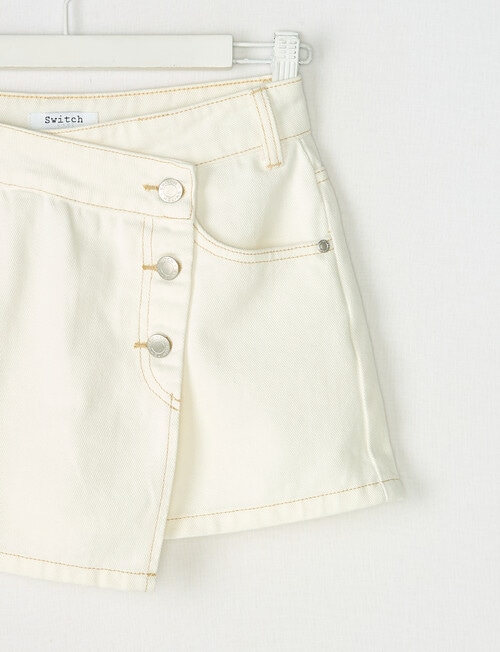 Switch Denim Skort, White product photo View 02 L