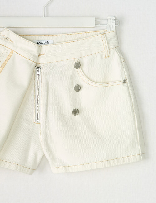 Switch Denim Skort, White product photo View 03 L