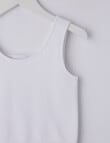 SUPERFIT GIRL Ribbed Seamless Crop Tank Top, White product photo View 02 S