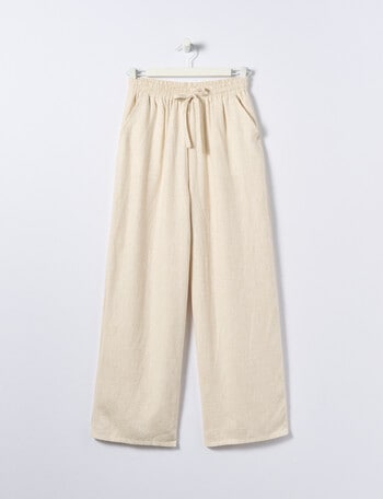 Switch Linen Blend Wide Leg Pant, Natural product photo