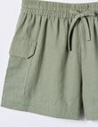 Switch Linen Blend Cargo Short, Khaki product photo View 02 S