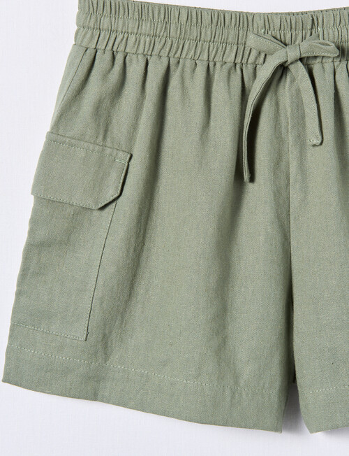 Switch Linen Blend Cargo Short, Khaki product photo View 02 L