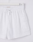 Switch Linen Blend Cargo Short, White product photo View 02 S