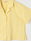 Switch Linen Blend Short Sleeve Shirt, Lemon product photo View 02 S