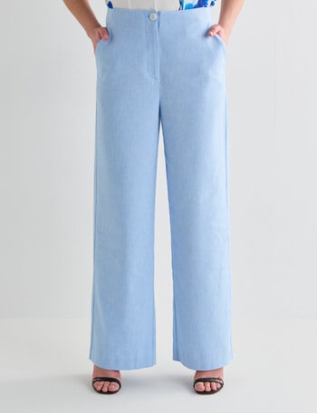 Whistle City Straight Leg Regular Length Pant, Ice Blue product photo