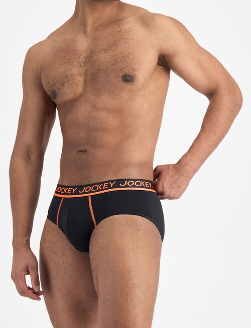 Jockey Performance Cotton Brief, Black product photo View 02 L