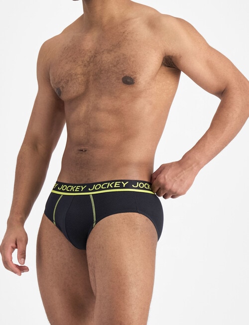 Jockey Performance Cotton Brief, Black product photo View 02 L