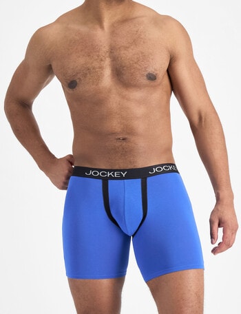 Jockey Chafe Proof Cotton Mid Trunk, Sapphire Dust product photo