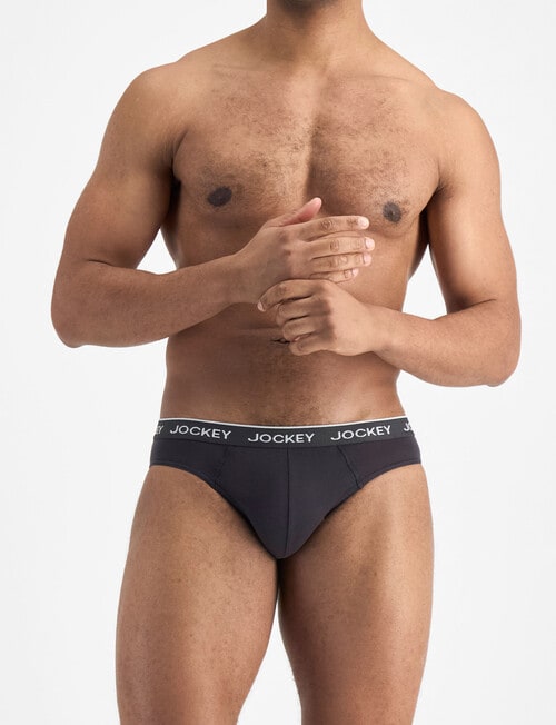 Jockey Brief, 4-Pack, Black Tie, Tide, Mermaid Ave & Serene product photo View 03 L