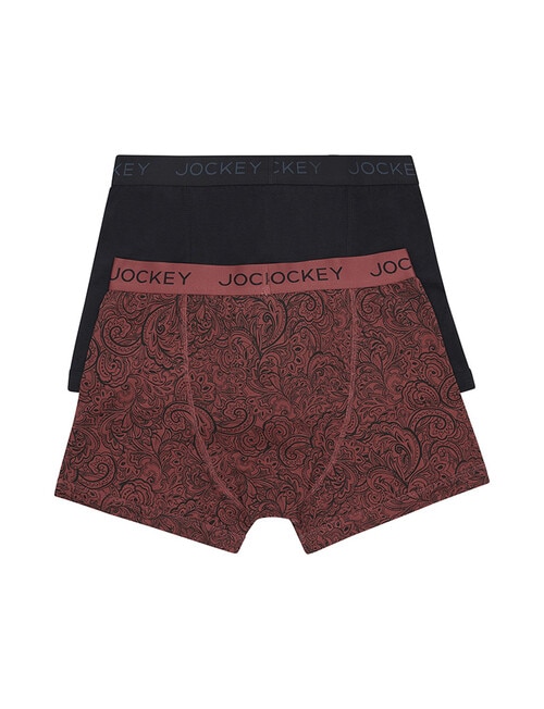 Jockey No Ride Up Trunk Gift Box, 2-Pack, Clay Red & Black product photo View 02 L