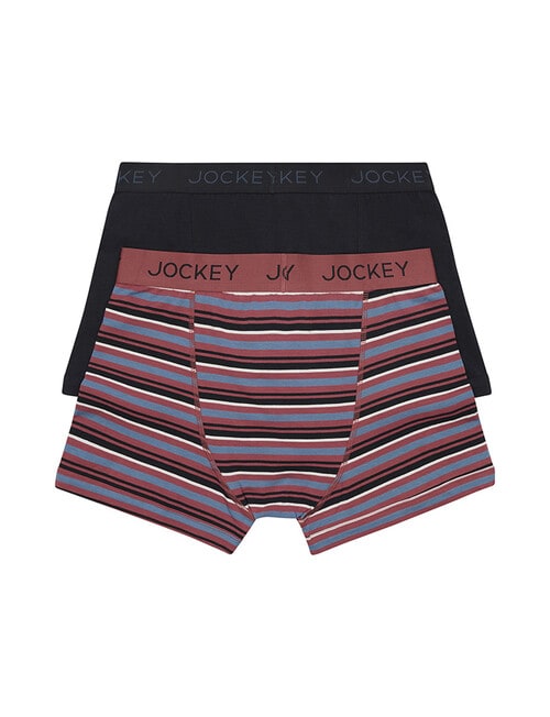 Jockey No Ride Up Trunk Gift Box, 2-Pack, Clay Red & Black product photo View 02 L