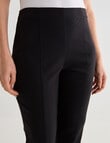 Ella J Bengaline Wide Leg Crop Pant, Black product photo View 04 S