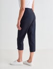 Ella J Bengaline Wide Leg Crop Pant, Washed Navy product photo View 02 S