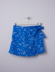 Switch Floral Linen Blend Wrap Skort, Cobalt product photo