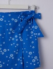 Switch Floral Linen Blend Wrap Skort, Cobalt product photo View 02 S