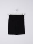 SUPERFIT GIRL High Rise Ribbed Bike Short, Black product photo