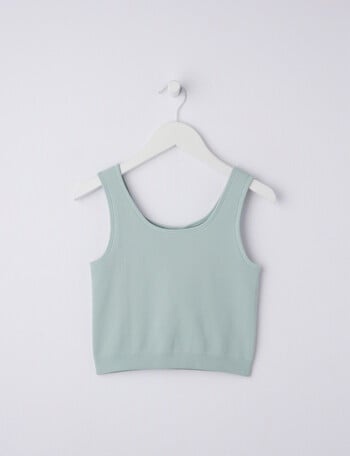 SUPERFIT GIRL Ribbed Seamless Crop Tank Top, Dawn product photo