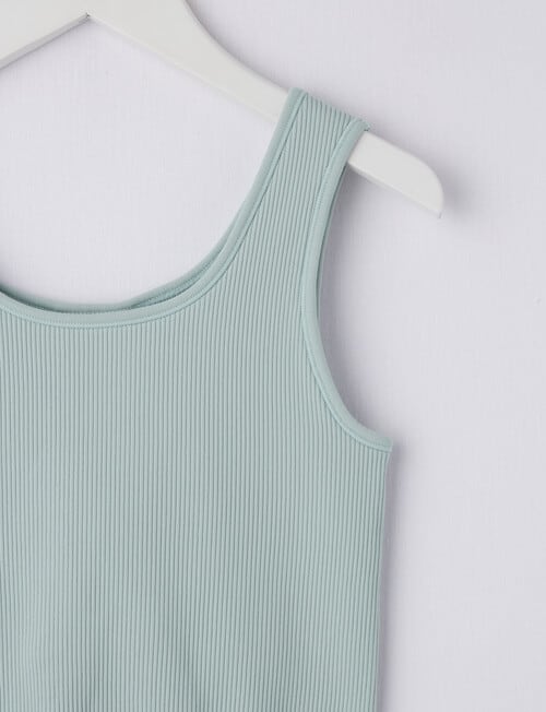 SUPERFIT GIRL Ribbed Seamless Crop Tank Top, Dawn product photo View 02 L