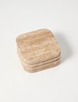 Amy Piper Mia Coaster, Set of 4, Travertine product photo View 02 S