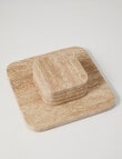 Amy Piper Mia Coaster, Set of 4, Travertine product photo View 05 S