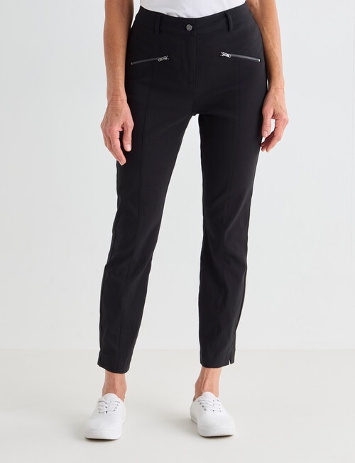 Ella J 7/8th Bengaline Pant, Black product photo