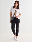 Ella J 7/8th Bengaline Pant, Black product photo View 03 S