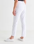 Ella J 7/8th Bengaline Pant, White product photo View 02 S