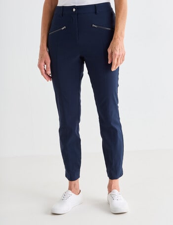 Ella J 7/8th Bengaline Pant, Navy product photo