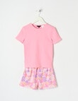 Sleep Squad Floral Doll, Rib Tee Viscose Short PJ Set, 8-16 product photo