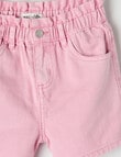 Mac & Ellie Paperbag Waist Short, Fondant Pink product photo View 03 S