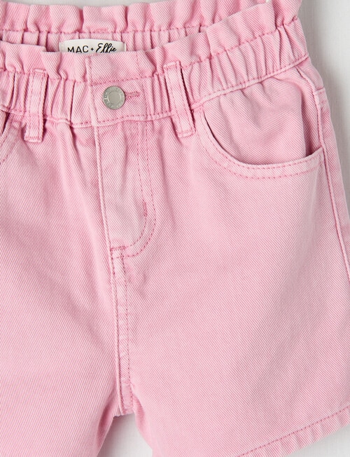 Mac & Ellie Paperbag Waist Short, Fondant Pink product photo View 03 L