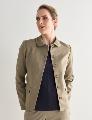 Jigsaw Cotton Textured Jacket, Stone product photo