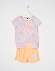 Sleep Mode Choose Joy Splotch Print Knit Short PJ Set, Lilac, 2-8 product photo