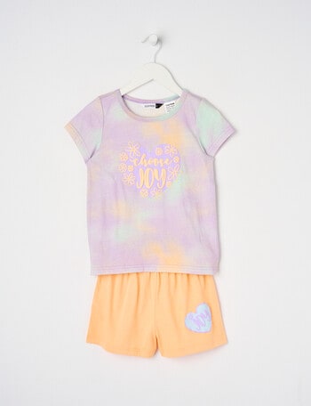 Sleep Mode Choose Joy Splotch Print Knit Short PJ Set, Lilac, 2-8 product photo